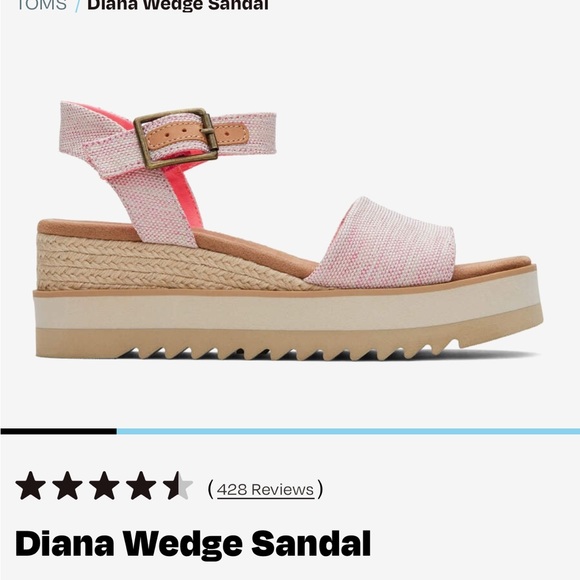 NWT Tom’s Diana Wedge Sandals - Picture 4 of 7